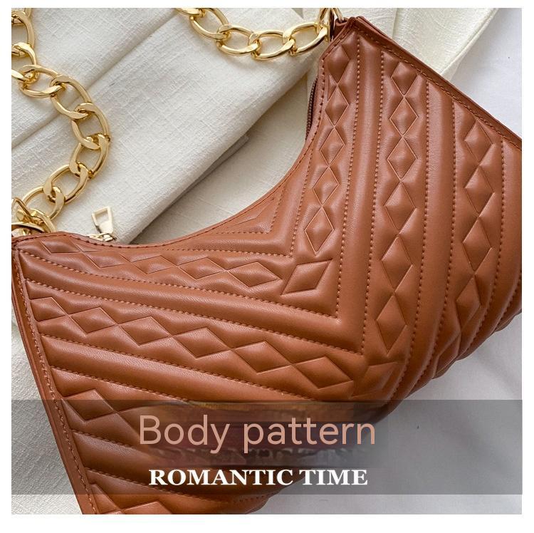 Chic & Modern: Textured Design Chain Strap Shoulder Bag