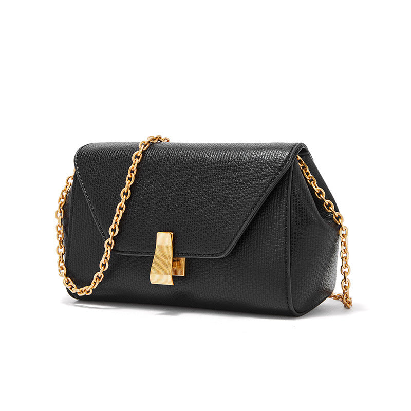 Dazzling Nights: Small Golden Chain Crossbody Clutch