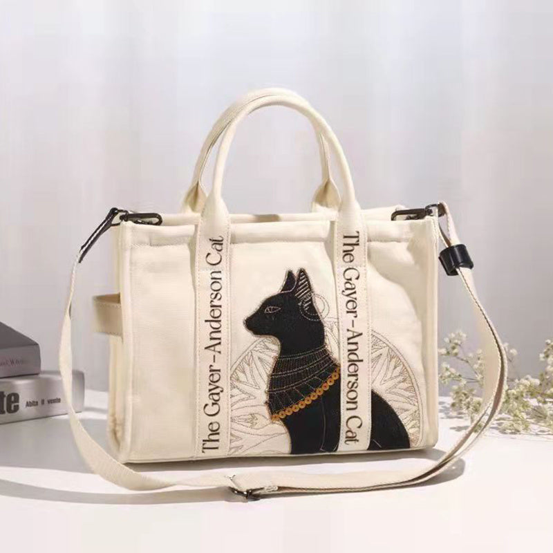 Egyptian Cat Crossbody Tote Bag