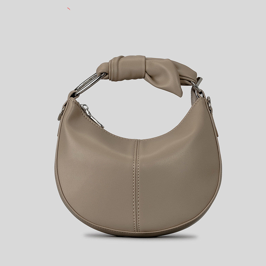 Chic Elegance Crescent Moon Knotted Handle Bag