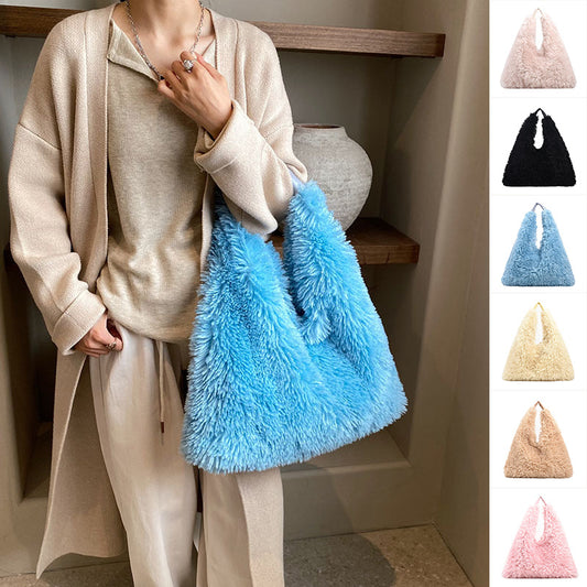 Soft Plush Pastel Tote Bag - Adorably Stylish