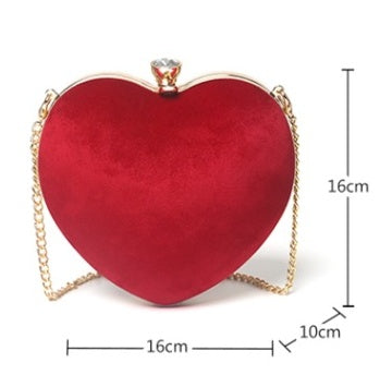 Heart Plush Crossbody Bag