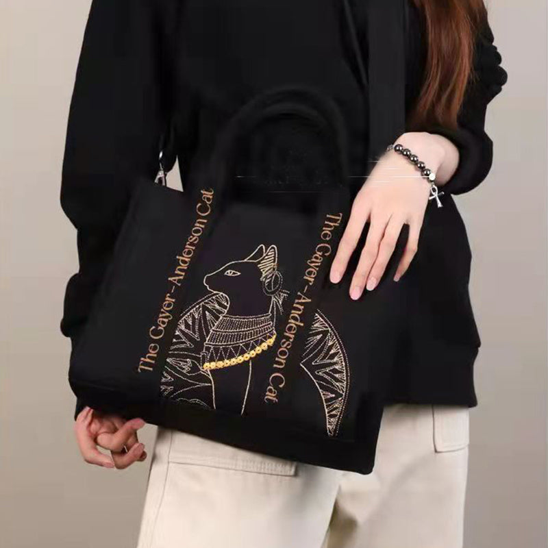 Egyptian Cat Crossbody Tote Bag