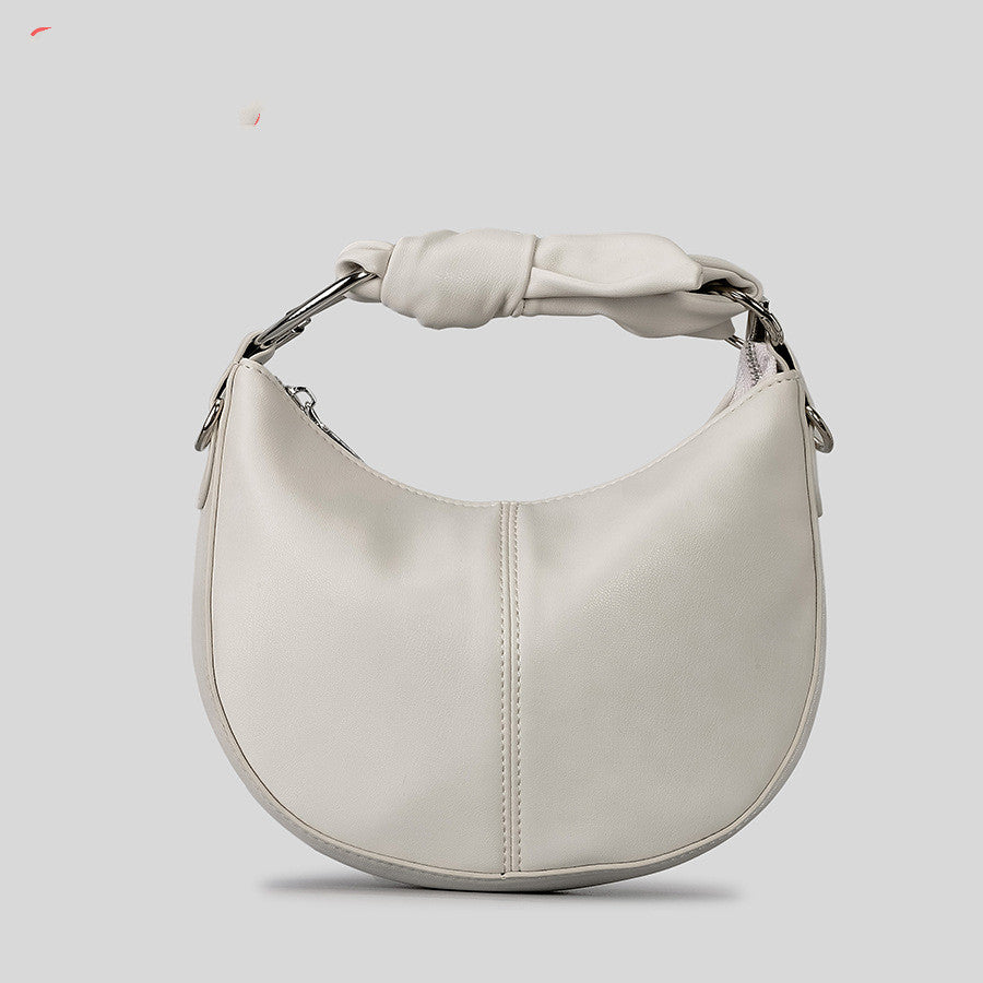 Chic Elegance Crescent Moon Knotted Handle Bag